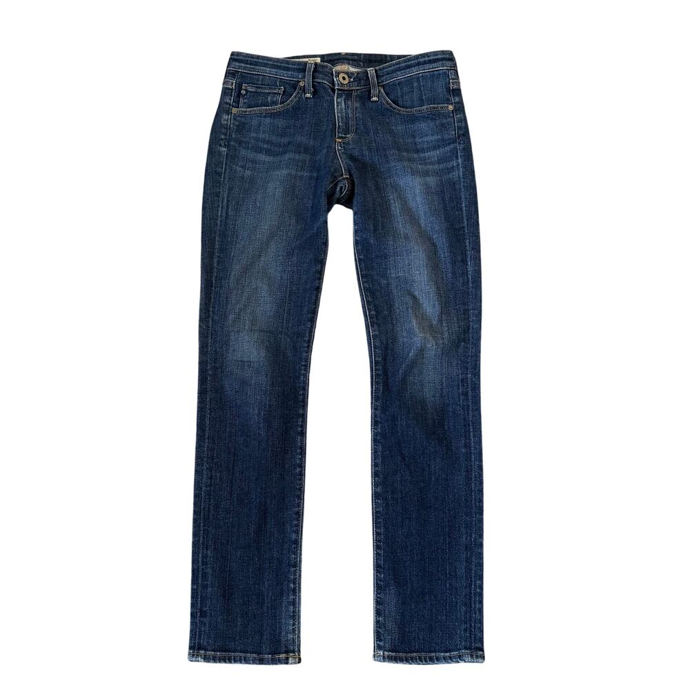 AG Adriano Goldschmied The Stevie Slim Straight Petite Jeans Dark Wash 26 PETITE